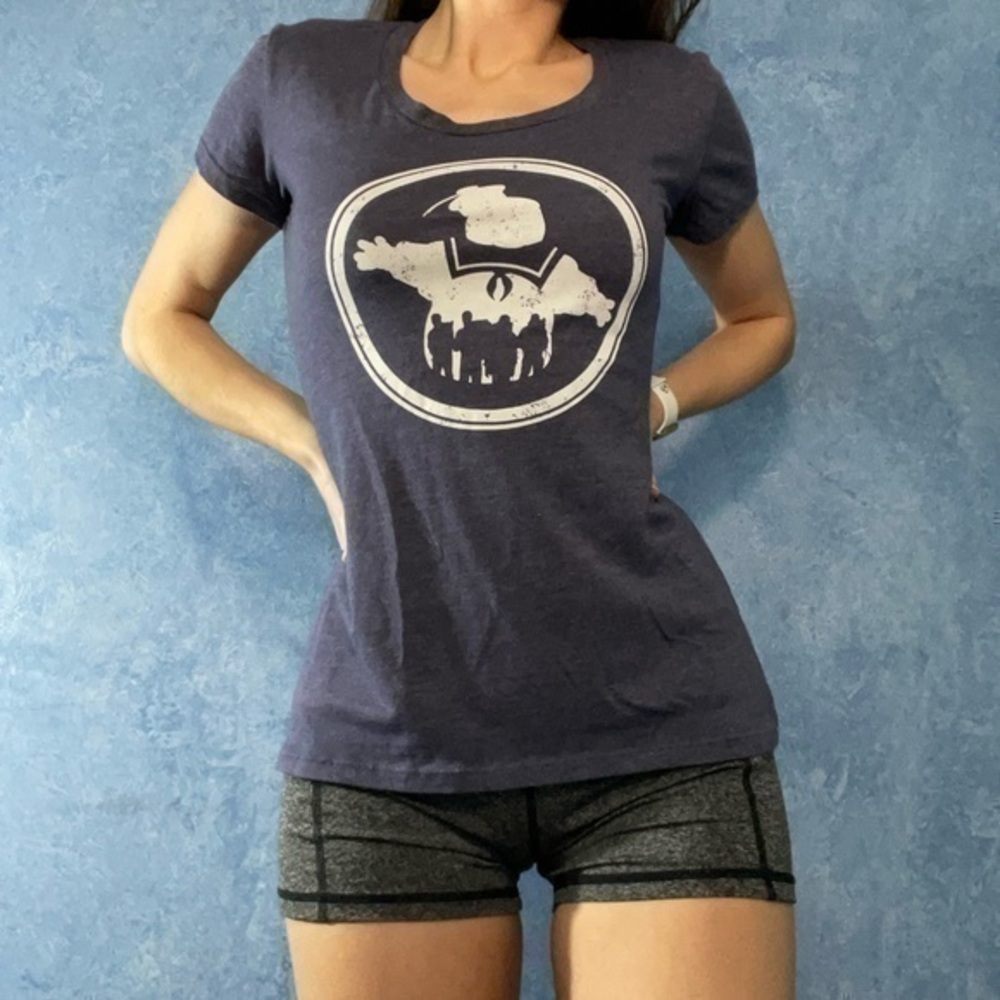 Chive Tees Navy Ghost Busters Graphic Tee Shirt